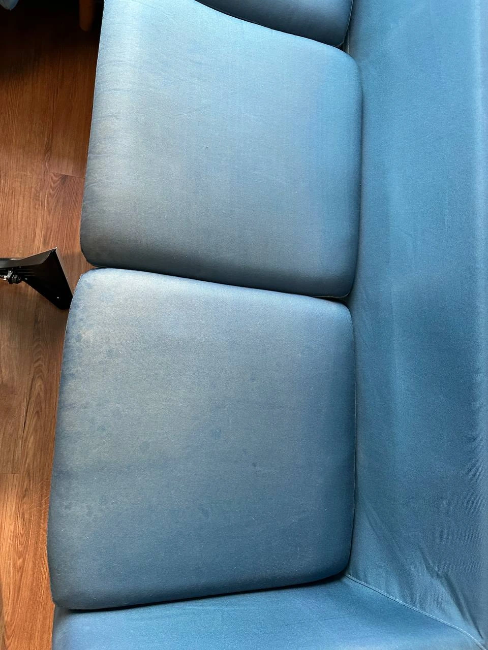 Before professional cleaning - showing dirt, stains and wear on furniture